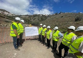 Visita a las obras de construcción del nuevo depósito regulador de aguas regeneradas.