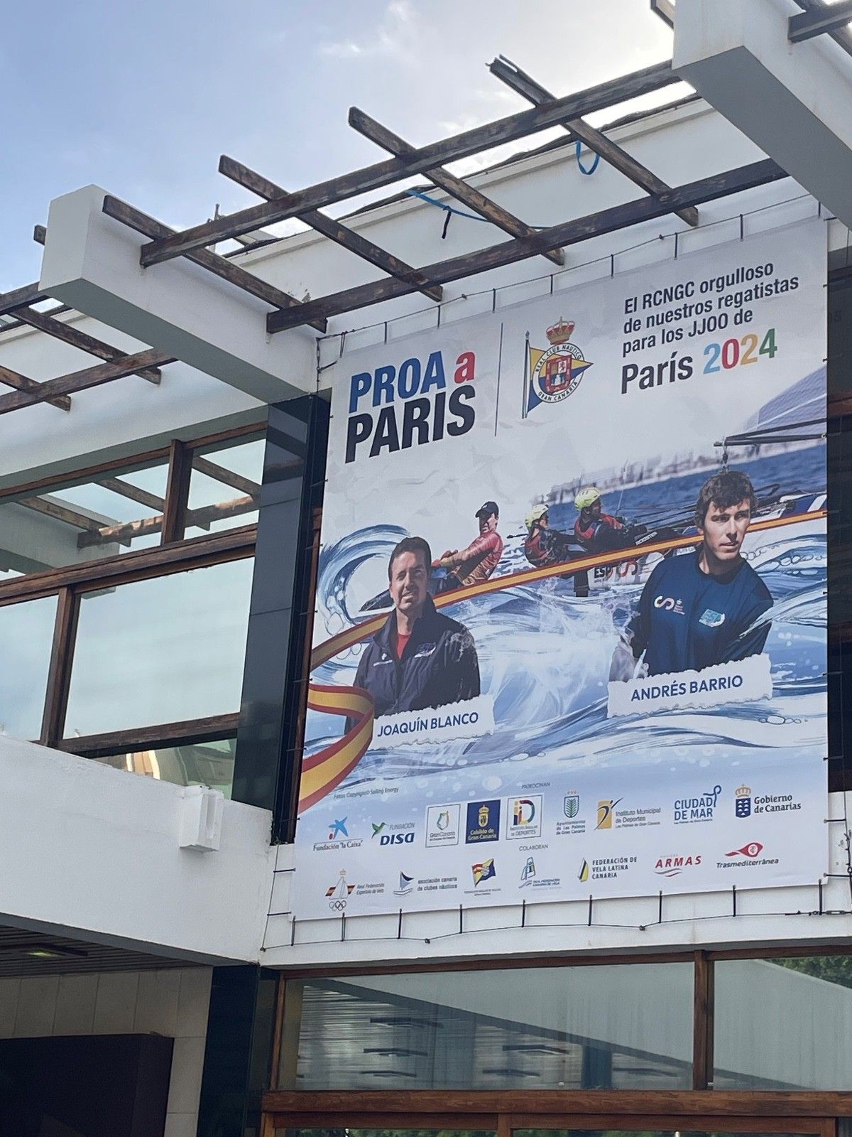 Así amaneció la sede del Real Club Náutico de Gran Canaria.