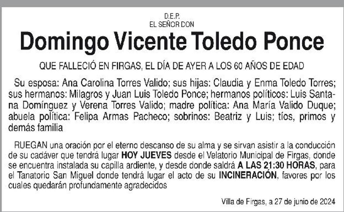 Domingo Vicente Toledo Ponce