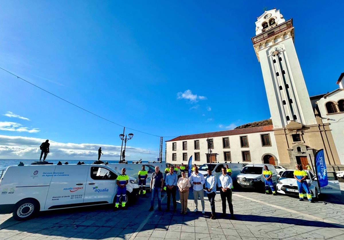 Candelaria presenta su nueva flota de vehículos del servicio municipal de aguas