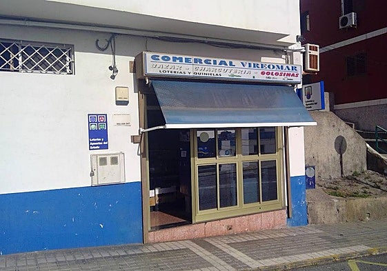 Establecimiento vendedor del boleto premiado en la calle Ernest Hemingway de Las Palmas de Gran Canaria.