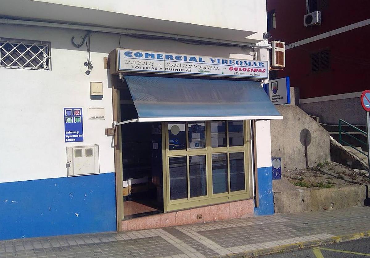 Establecimiento vendedor del boleto premiado en la calle Ernest Hemingway de Las Palmas de Gran Canaria.
