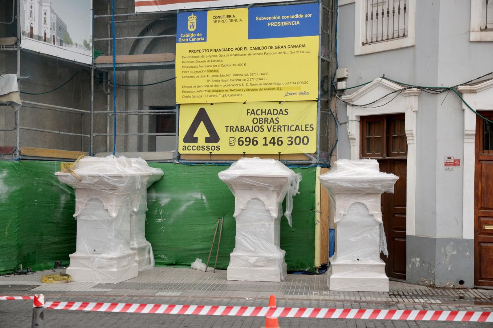 Avanzan los trabajos de rehabilitación en la iglesia de La Luz