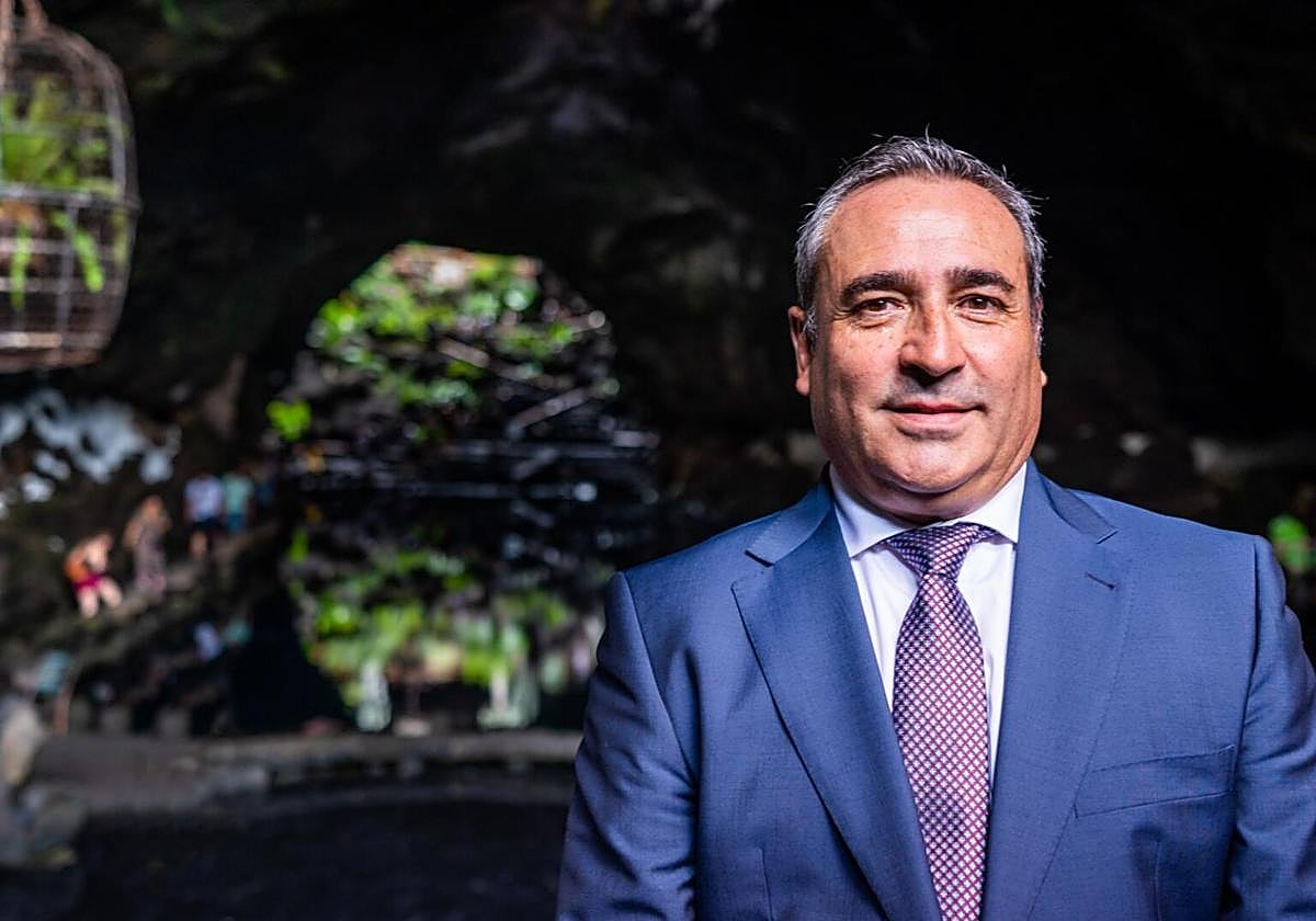 Ángel Vázquez, en Los Jameos del Agua.