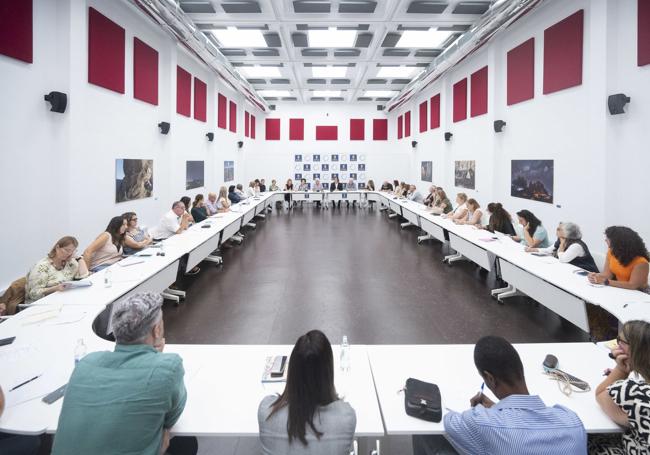 Asistentes a la reunón del Consejo Insular de Solidaridad celebrada este miércoles.