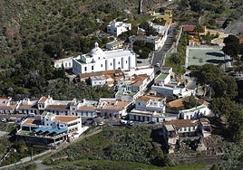 Vista aérea del casco urbano de Santa Lucia de Tirajana.