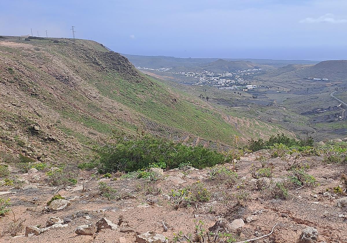 Cumbres de Famara, en imagen hacia el interior insular.