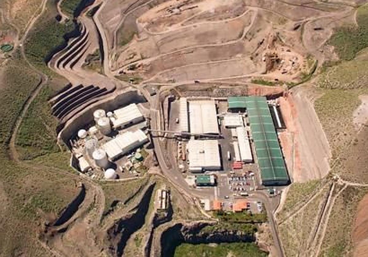 Vista aérea de las instalaciones de tratamiento de residuos del Ecoparque Norte.