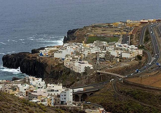 Desembocadura del barranco de Tenoya, entre los barrios de Tinoca y Costa Ayala.