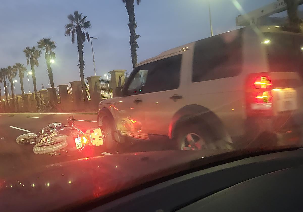 Así quedó la moto siniestrada.