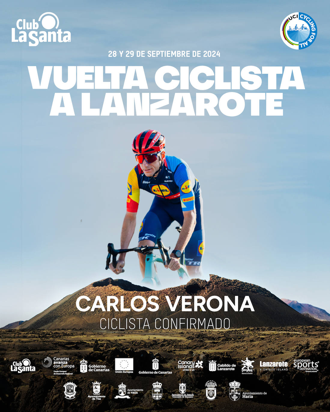 La Vuelta Ciclista a Lanzarote anuncia la participación de Carlos Verona