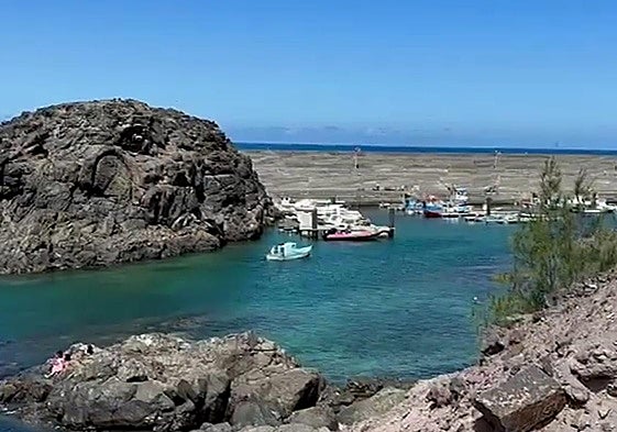 Imagen del barco pesquero en Fuerteventura.