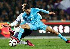 Ounahi, con un partido con el Olympique de Marsella.