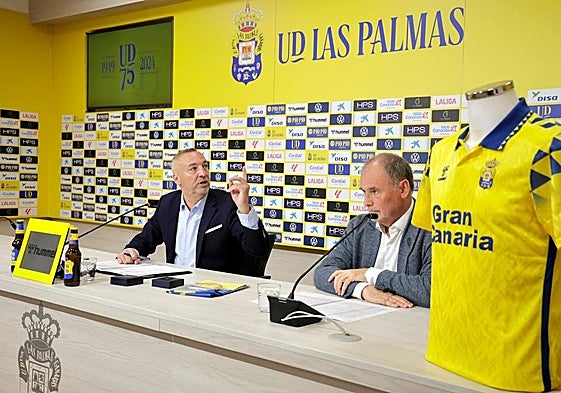 Miguel Ángel Ramírez y Rafael Méndez durante el anuncio.