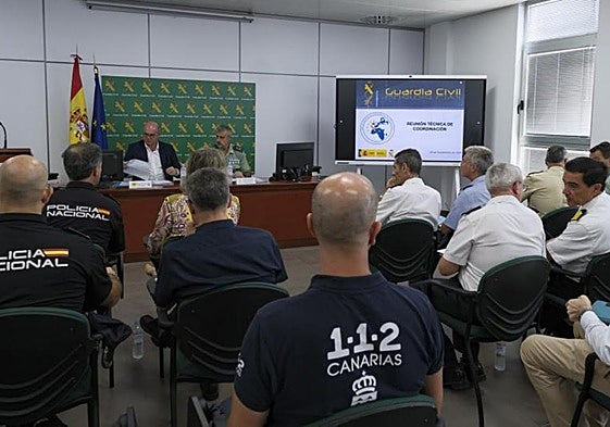 Anselmo Pestana, en la reunión de la Autoridad de Coordinación frente a la Inmigración.