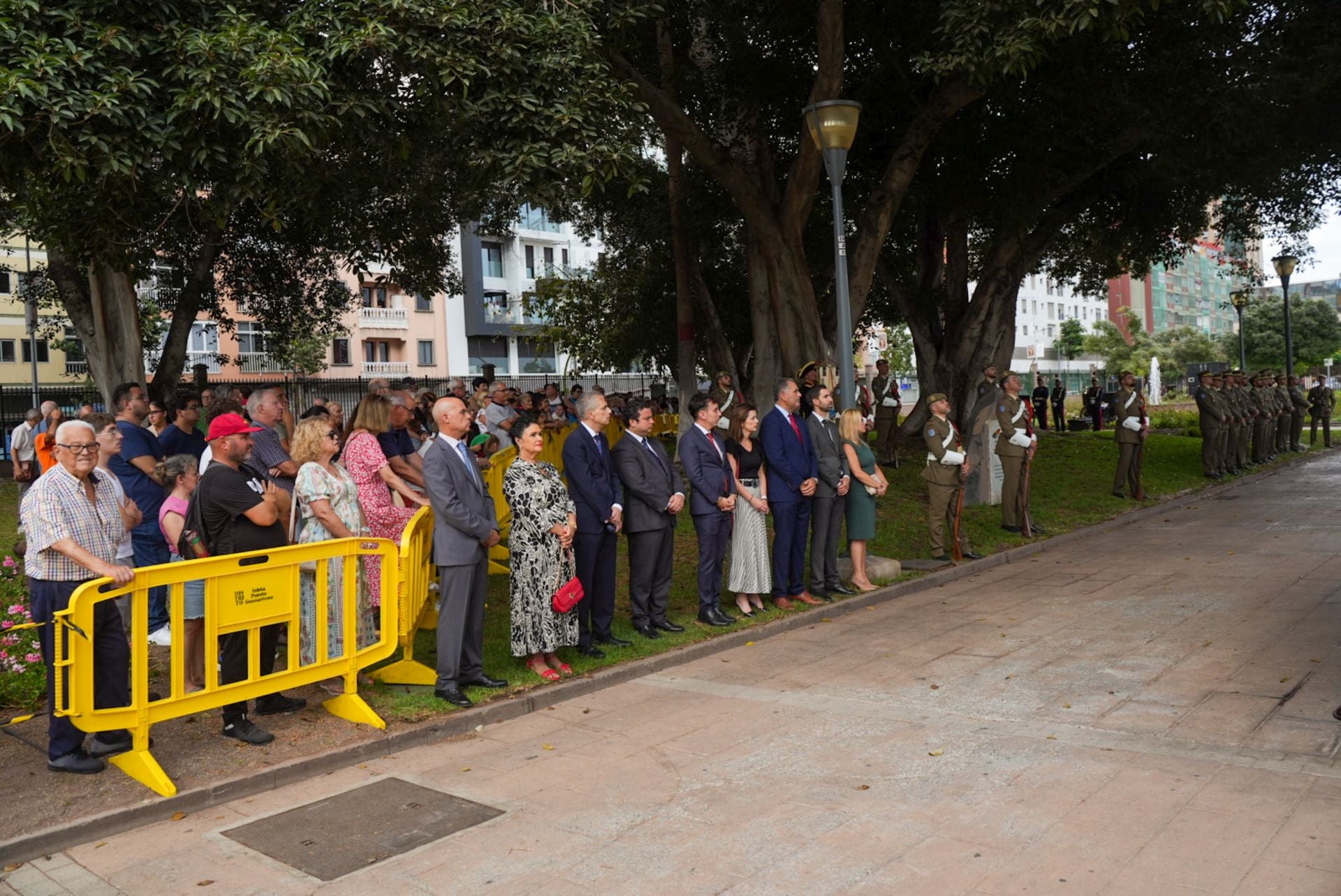 Conmemoración de la batalla naval en los jardines del Castillo de La Luz