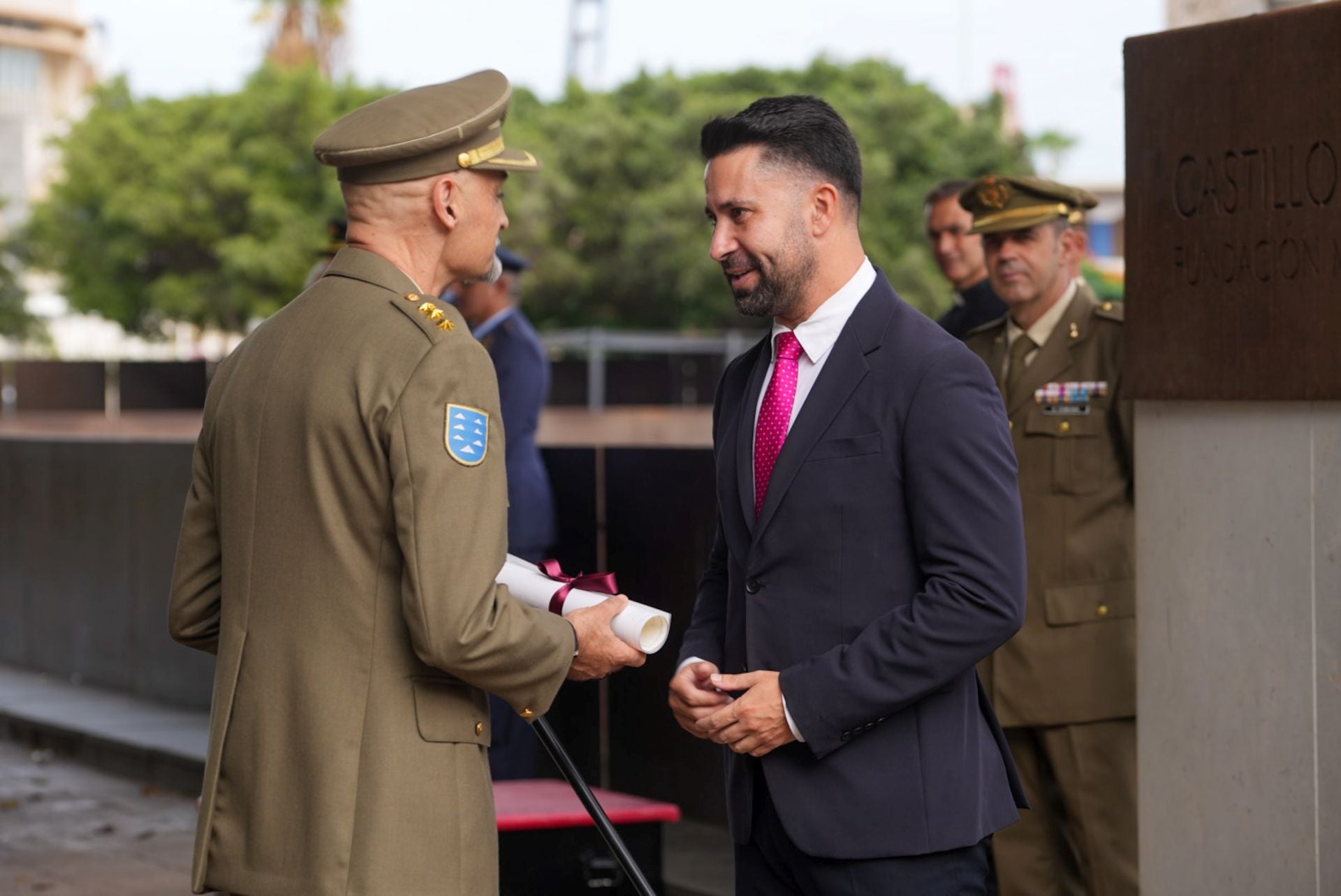 Conmemoración de la batalla naval en los jardines del Castillo de La Luz