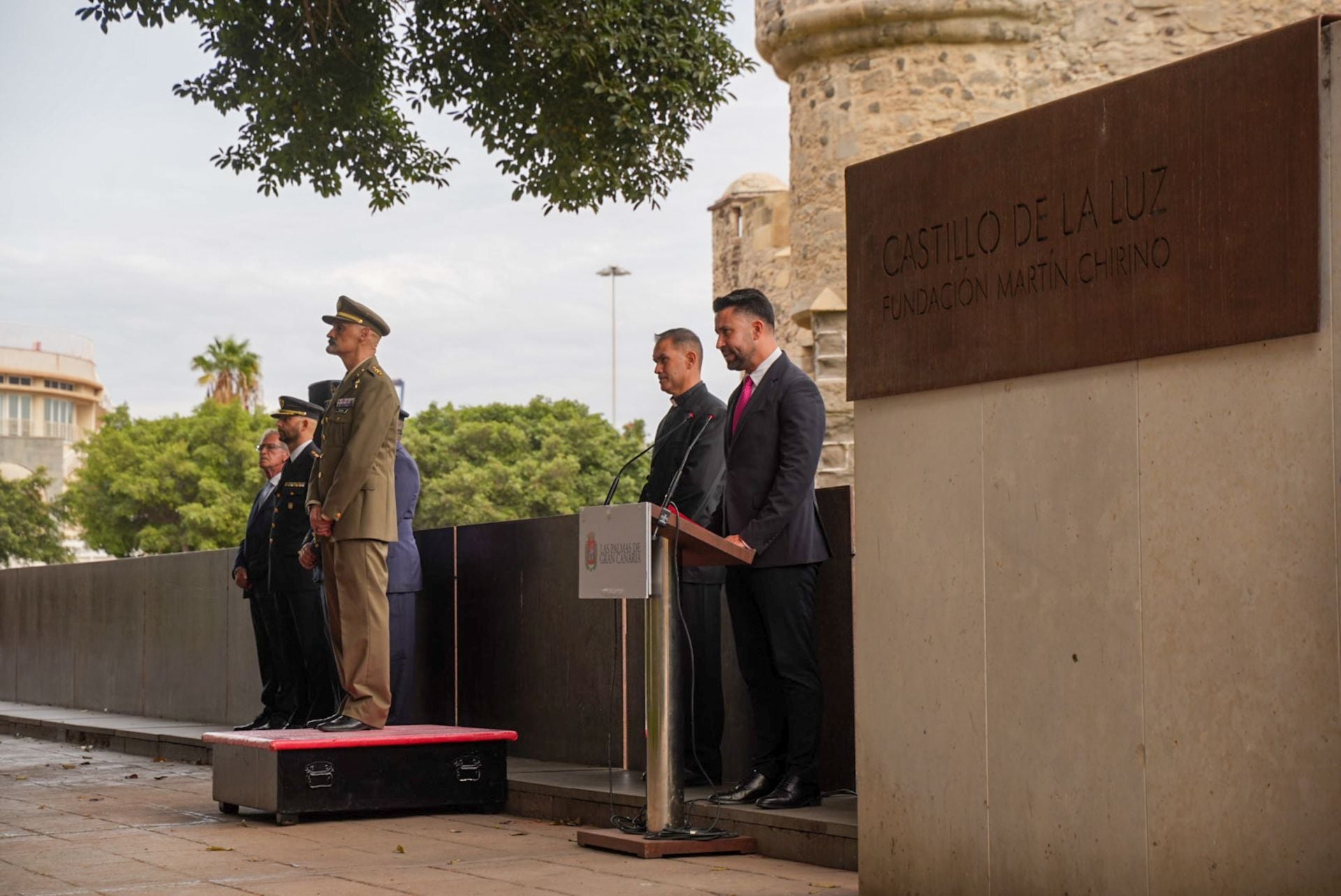 Conmemoración de la batalla naval en los jardines del Castillo de La Luz