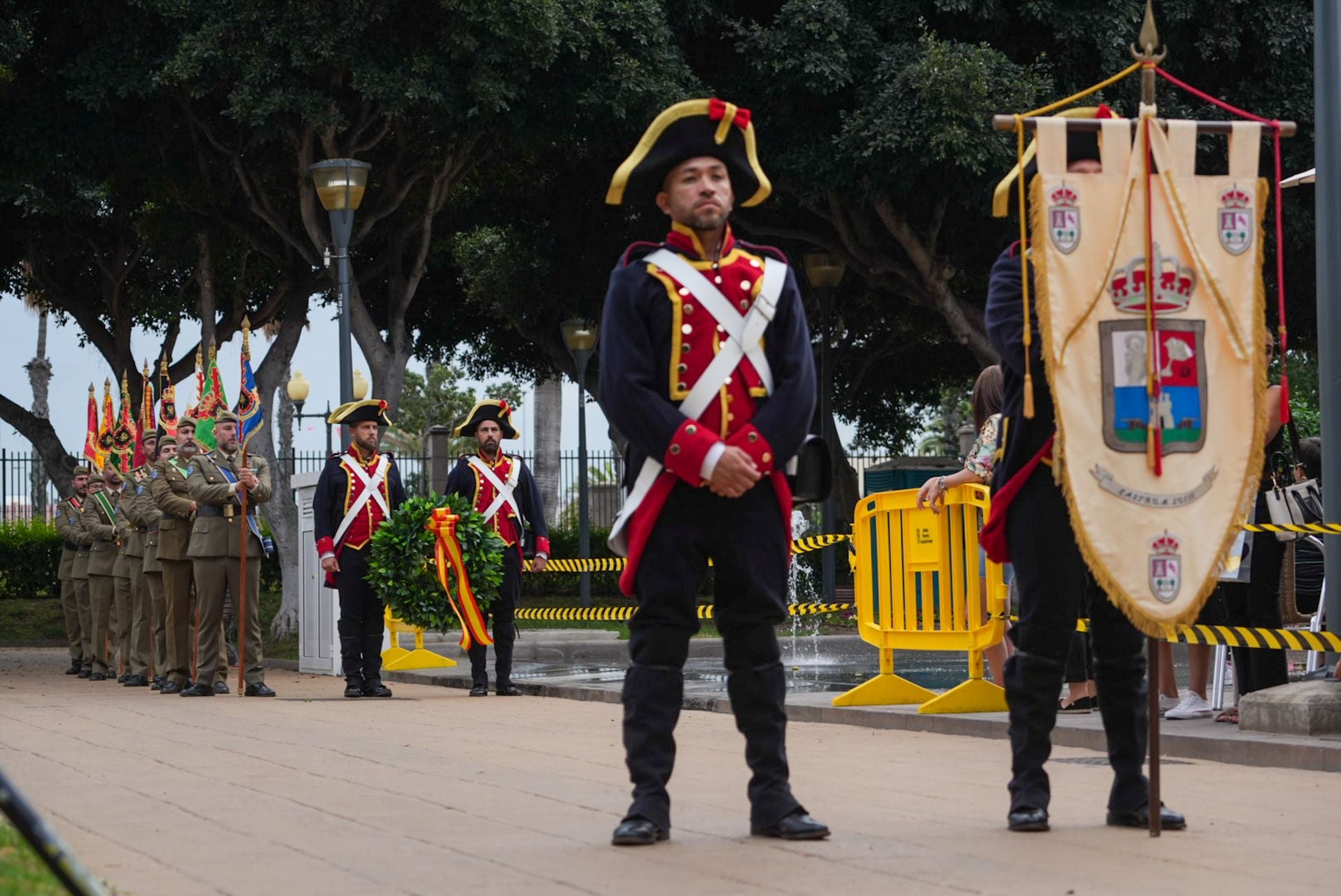 Conmemoración de la batalla naval en los jardines del Castillo de La Luz