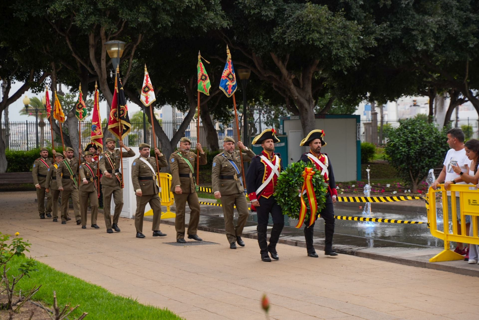 Conmemoración de la batalla naval en los jardines del Castillo de La Luz