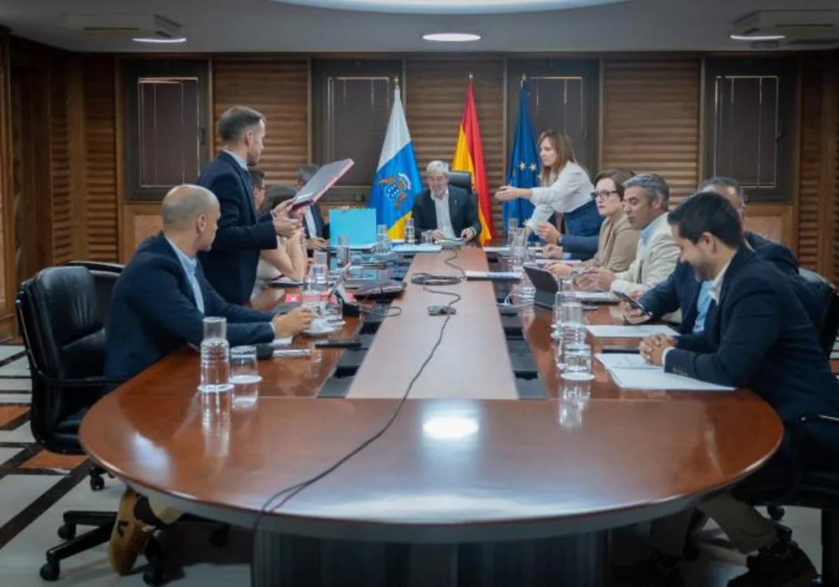 El Consejo de Gobierno, reunido ayer en Las Palmas de Gran Canaria.