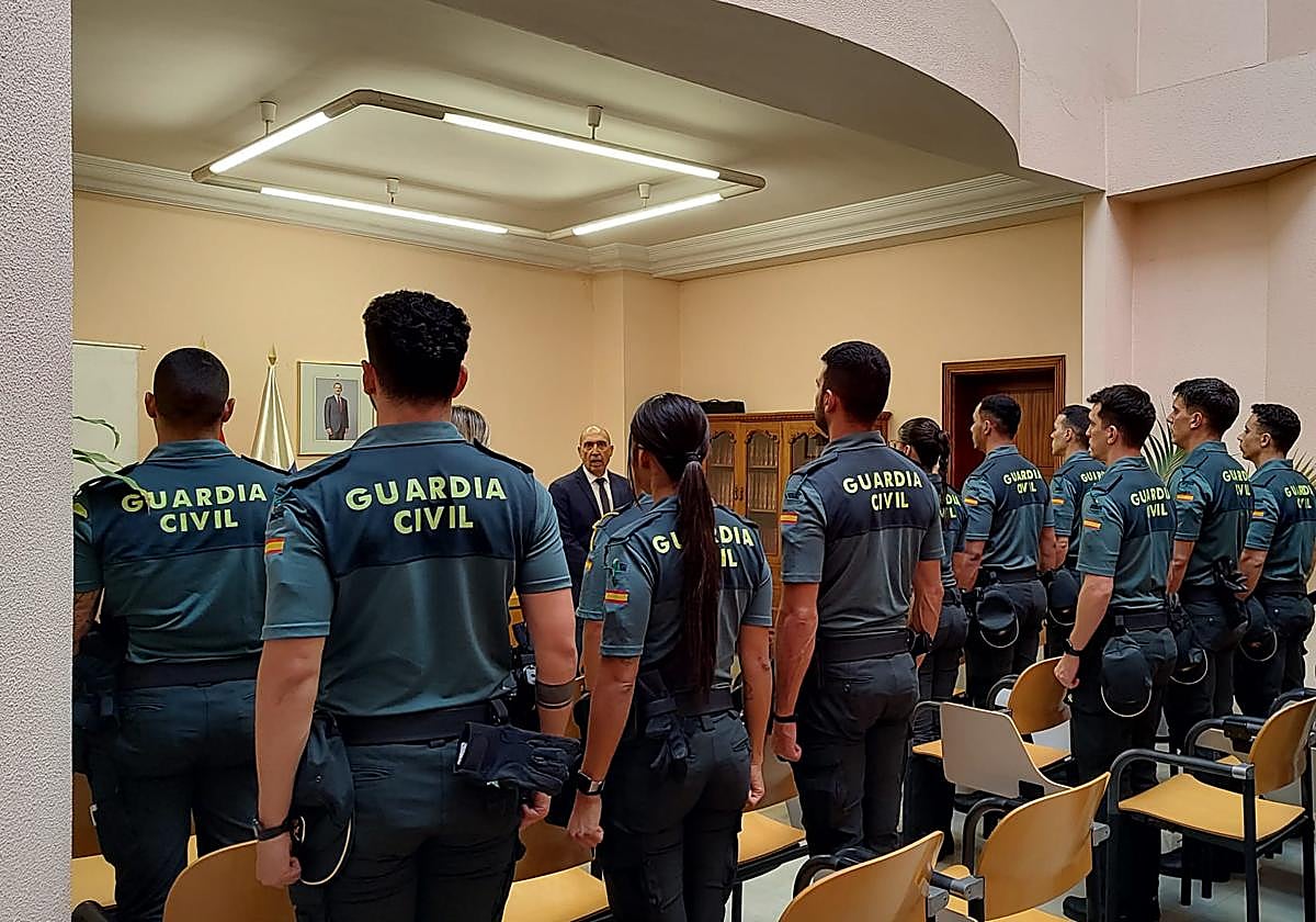 Recepción de agentes en prácticas.