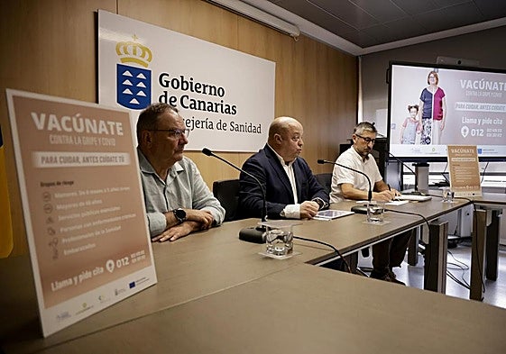 De izquierda a derecha, Álvaro Torres, José Díaz-Flores y Abián Montesdeoca.