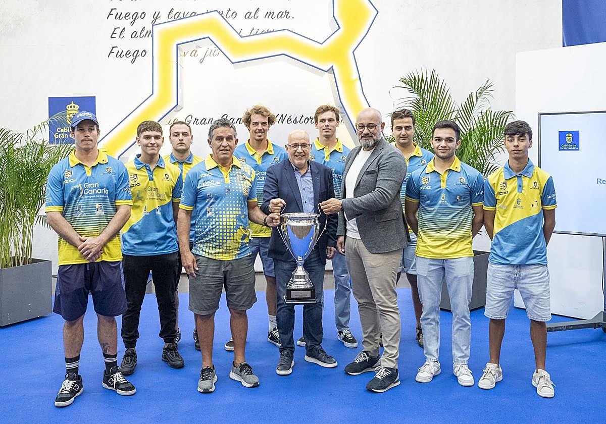 Imagen de la recepción del Molina Sport en el Cabildo de Gran Canaria.