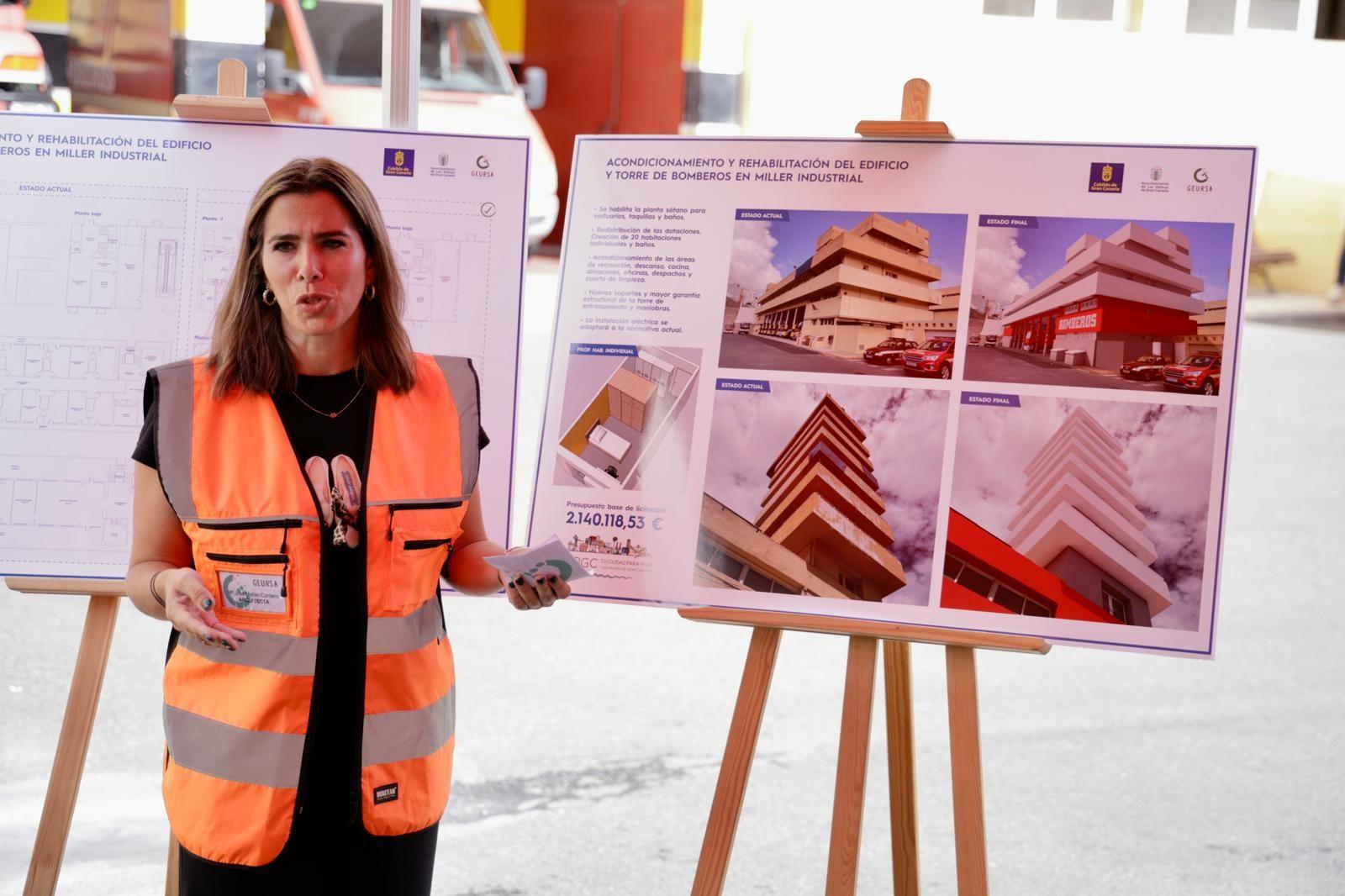 La presentación del proyecto de rehabilitación del parque de bomberos de Miller, en imágenes