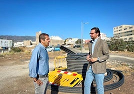 El vicealcalde Sergio Ramos junto a Iván Sánchez, concejal de Vías y Obras del Ayuntamiento de Telde.