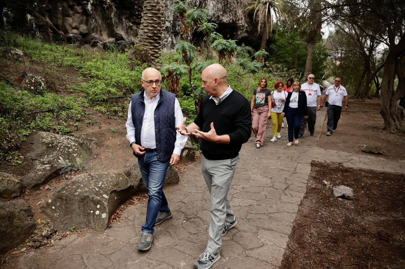 La plantación de Cruz Roja en el Jardín Canario, en imágenes