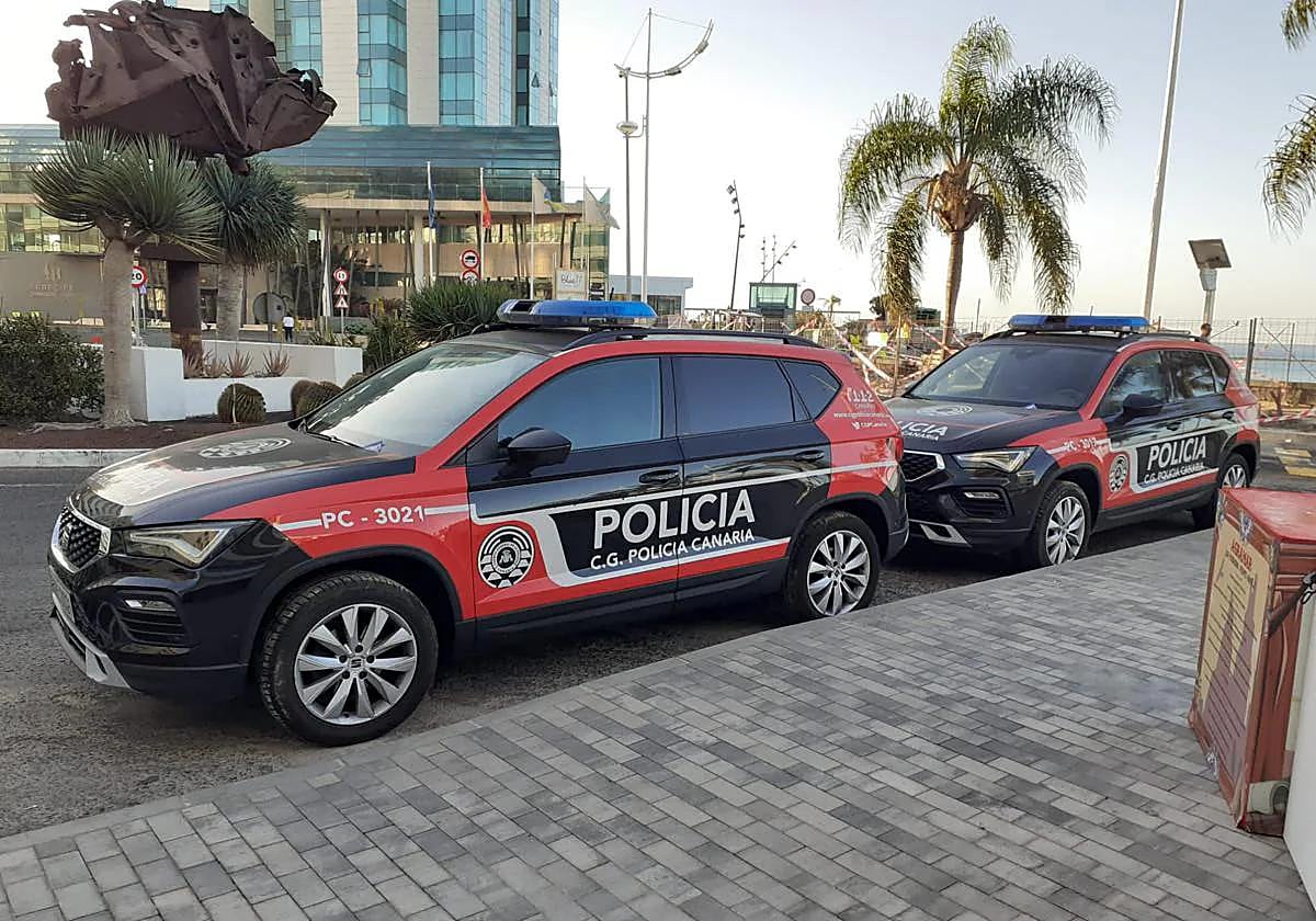 Policía Canaria, en un servicio especial en Arrecife.