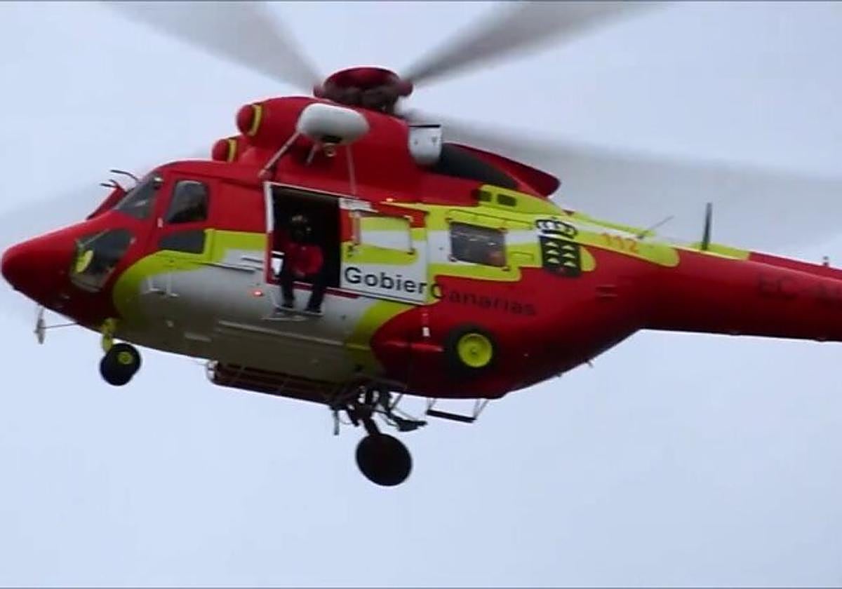 Un helicóptero del GES.