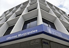 Detalle de la fachada de Geursa en Las Palmas de Gran Canaria.