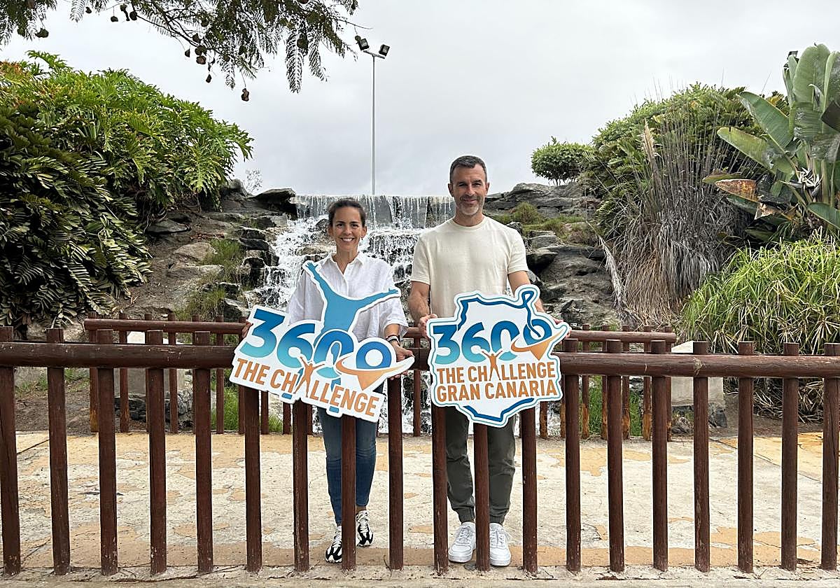 Wendy Cruz (directora de marketing de Arista Eventos) y Luis Becerra (concejal de Deportes del Ayuntamiento de Mogán).