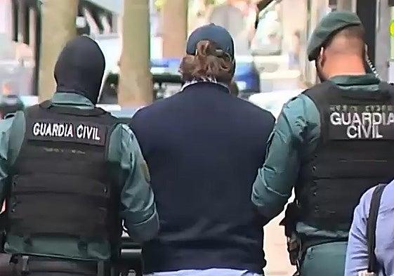 Fotograma de TVC del detenido por la UCO, en la capital grancanaria.