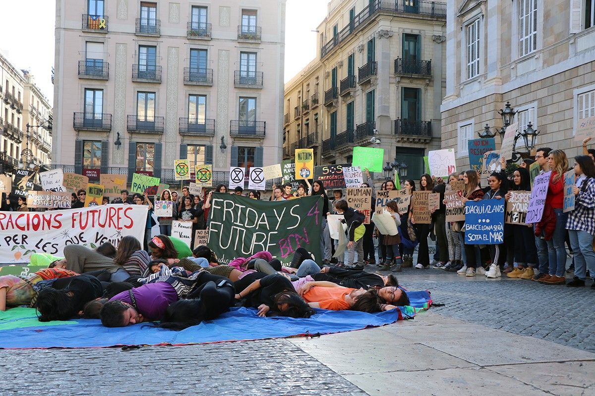 Una concentración del Fridays for future en Barcelona.