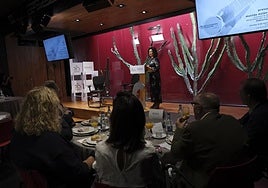 Imágenes de la conferencia sobre los presupuestos de Canarias para 2025