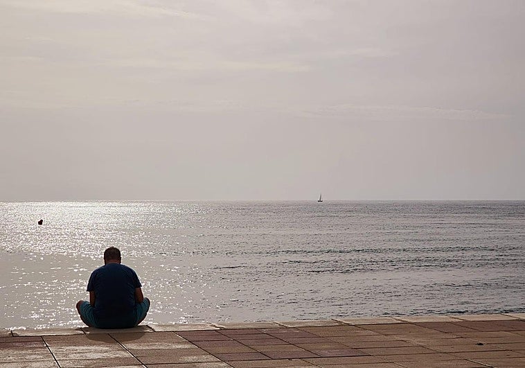 Imagen de la calima en el sureste este viernes.