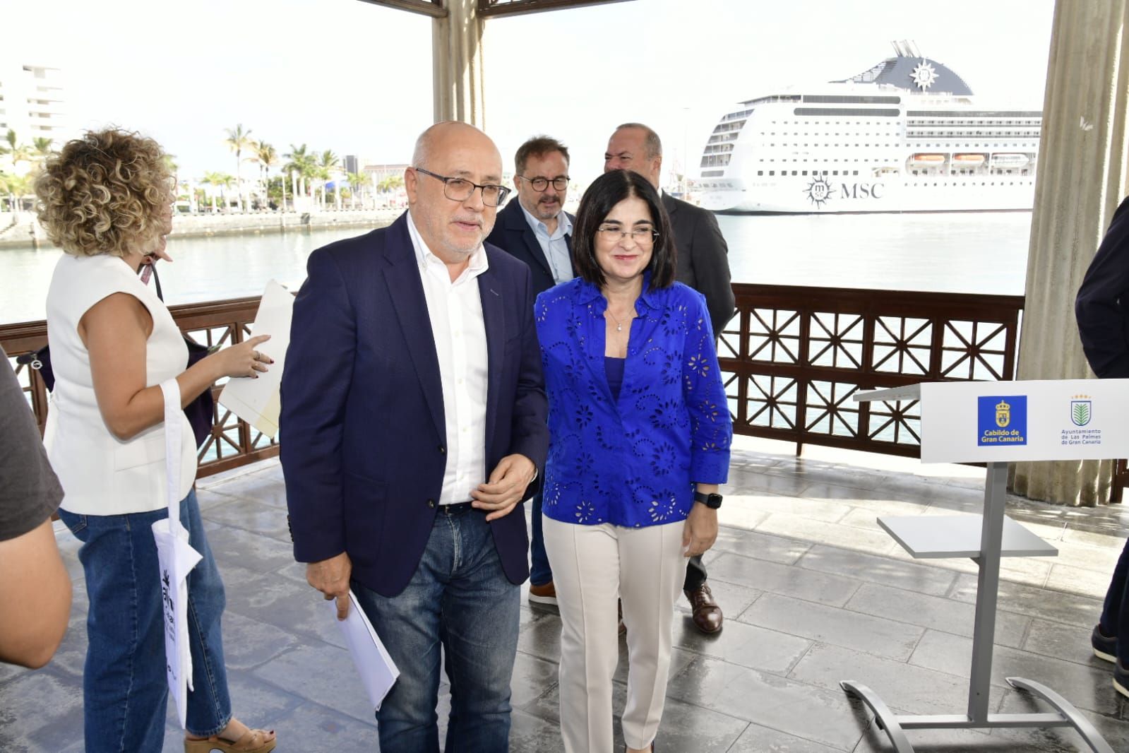 Morales y Darias presentan una declaración conjunta sobre la planta de gas en el puerto de La Luz