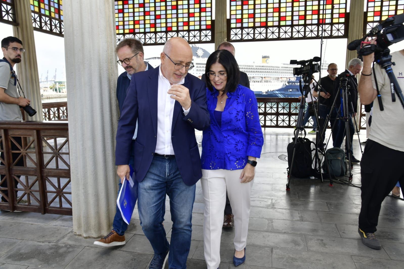 Morales y Darias presentan una declaración conjunta sobre la planta de gas en el puerto de La Luz