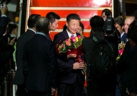 Imagen de Xi Jinping en su visita a Gran Canaria en 2016.