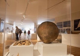 Vitrina del Museo Arqueológico de Fuerteventura, en Betancuria.