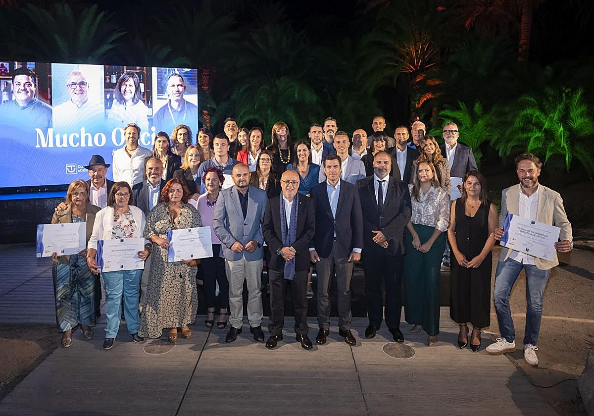Acto de entrega de los sellos Sicted, en Maspalomas.