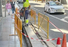 Imagen de los trabajos que se desarrollan este miércoles en Pío XII.