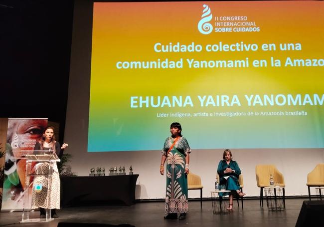 Durante la conferencia que impartió en el Congreso Internacional sobre Cuidados.