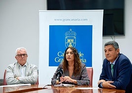 Los tres consejeros de CC en el Cabildo presentaron juntos las enmiendas a los presupuestos.