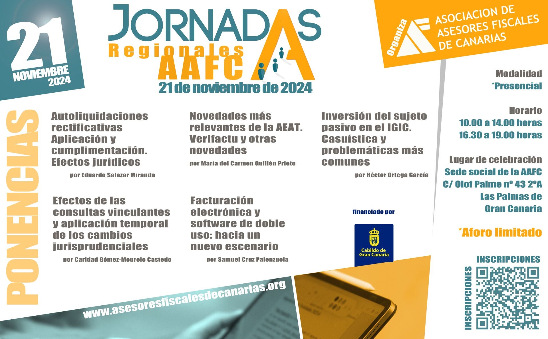 La Asociación de Asesores Fiscales de Canarias celebra las primeras Jornadas Regionales en Gran Canaria
