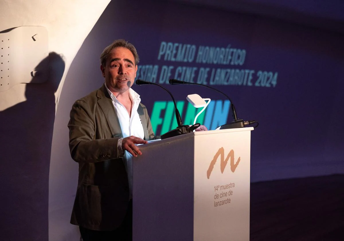 José Antonio de Luna, este jueves, durante la inauguración de la Muestra de Cine de Lanzarote.