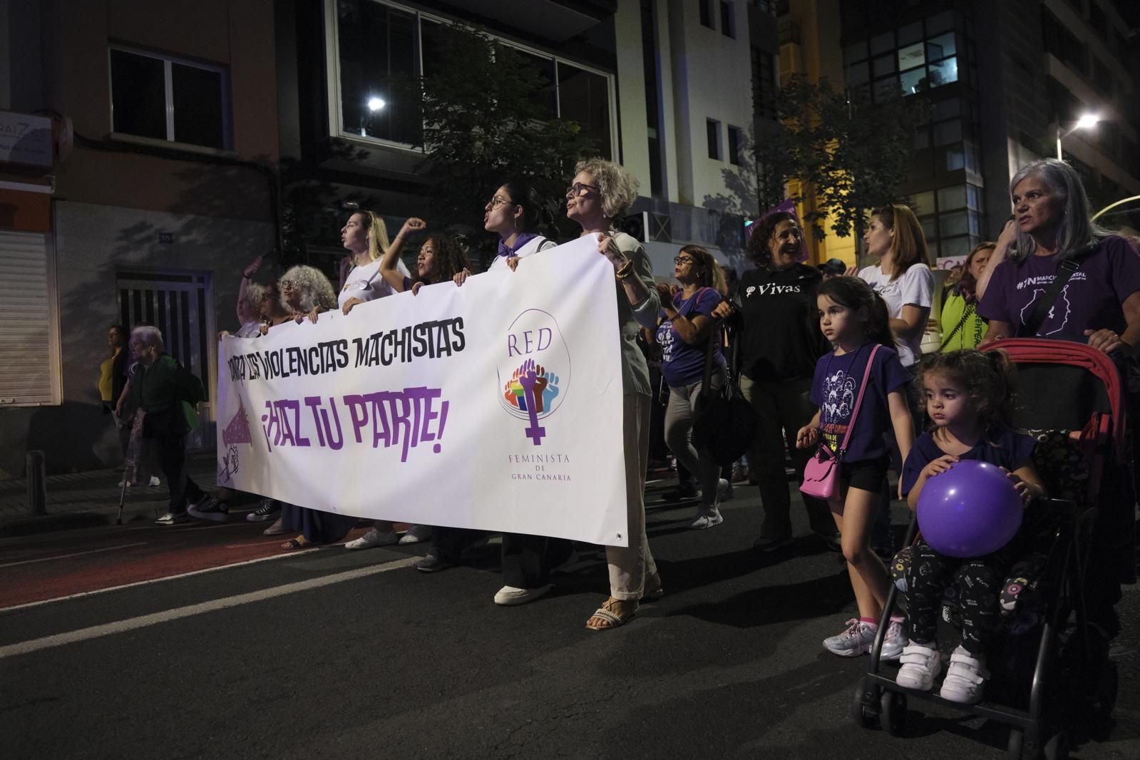 La manifestación del Día Internacional de la Eliminación de la Violencia contra las mujeres, en imágenes